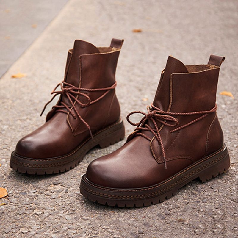 Herbst Casual Leather Handmade Martin Boots | Geschenk Schuhe