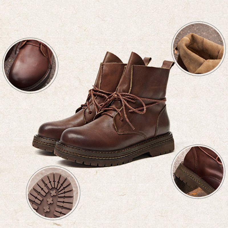 Herbst Casual Leather Handmade Martin Boots | Geschenk Schuhe