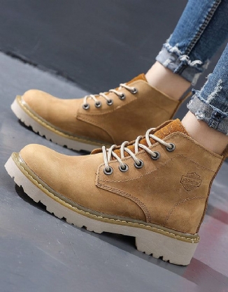 Lässige Doc Marten Lederstiefel Für Damen