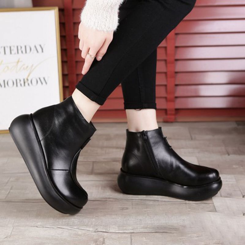 Plateau Wasserdichte Retro-stiefel Damen | Geschenk Schuhe